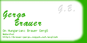 gergo brauer business card