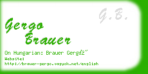 gergo brauer business card